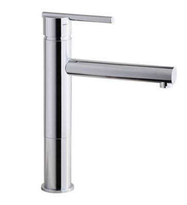 Robinet de salle de bain mitigeur pour lavabo haut 27 cm chromé avec économie d'eau