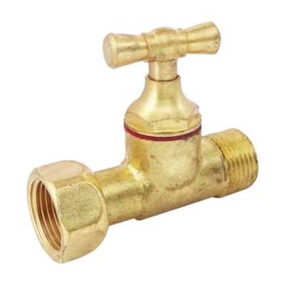 Robinet de WC droit laiton brut M12/17 - Ecrou Prisonnier 12/17 - Somatherm For You
