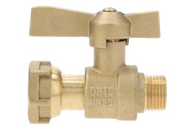 Robinet droit pour compteurs d'eau Femelle 3/4 Mâle 1/2 - GARIS - B02-RC1520