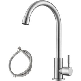 Robinet Eau Froide Uniquement Robinet Eau Froide De Cuisine À Une Main, Parfait Pour Le Jardin Ou La Cuisine, Design Élégant