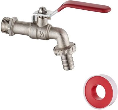 Robinet Exterieur Jardin, Adaptateur, Antigel -10C et Haute Température 120C, Antirouille, Robinet D'arrosage à Sphère, Laiton