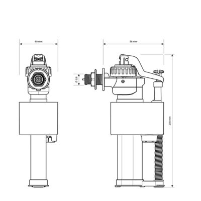 Robinet flotteur à ouverture différé 3/8" Flomasta