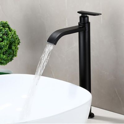 Robinet froid simple en acier inoydable G12 304 robinet de lavabo de salle de bains noir