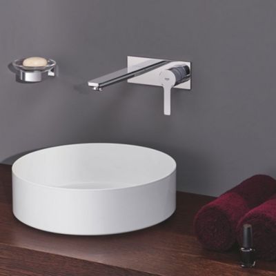 Robinet lavabo mural GROHE Lineare M Chromé + corps encastré