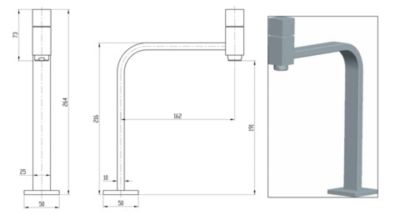 Robinet lave-mains chrome eau froide Essebagno Pretty