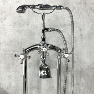 Robinet mélangeur de bain sur pied Chromé - Maddalena
