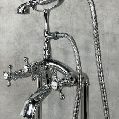 Robinet mélangeur de bain sur pied Chromé - Maddalena