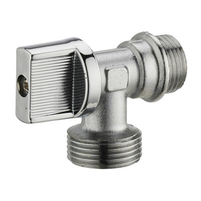 Robinet machine à laver équerre double mâle 1/4 de tour 15x21/20x27 mm
