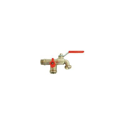 Robinet mâle double sortie Techno 20 x 27 mm