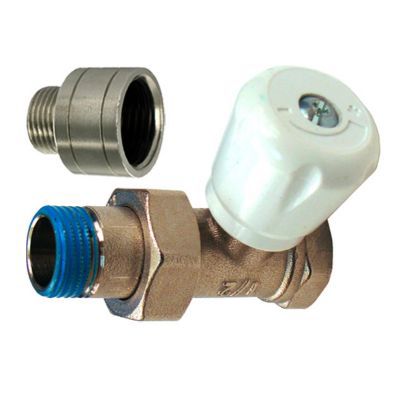 Robinet manuel droit 1/2 3/8 Blyss pour radiateur