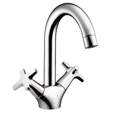 Robinet mélangeur de lavabo chromé, Hansgrohe MySport