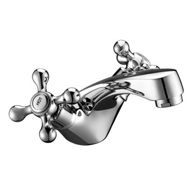 Robinet melangeur lavabo retro ETHEL avec manettes croisillons