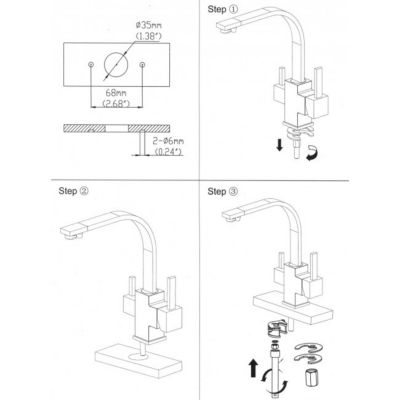 Robinet mitigeur 3 voies VENISE