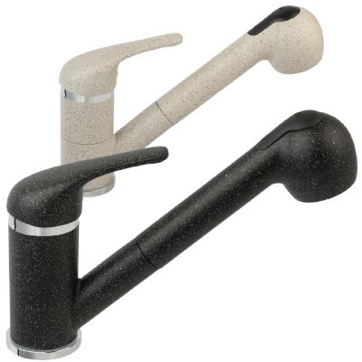 Robinet mitigeur avec douchette extractible FREYA Noir Graphite - SANIVERRE