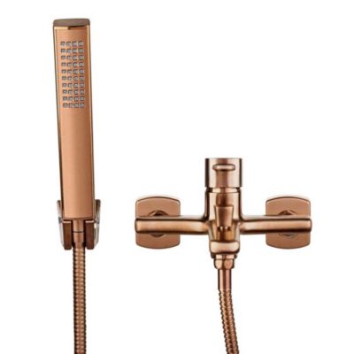 Robinet Mitigeur Baignoire Cuivre Bronze Mural Monocommande Glamour