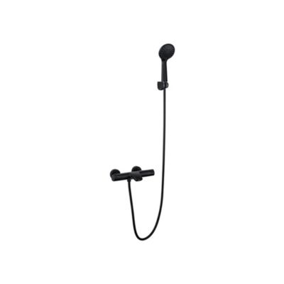 Robinet mitigeur bain-douche mural thermostatique - Noir