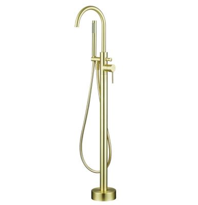 Robinet mitigeur baindouche sur pied DEBRIO or brosse