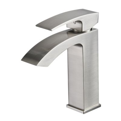 Robinet mitigeur bec cascade LERIO chrome brossé - Saniverre