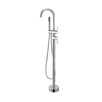 Robinet mitigeur colonne sur pied MATY chrome brillant pour baignoire îlot - Saniverre