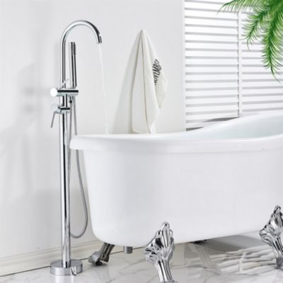 Robinet mitigeur de baignoire au sol chrome, Lactis