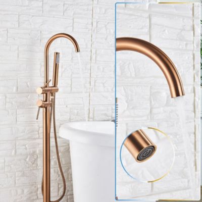 Robinet mitigeur de baignoire au sol or rose, Boléro