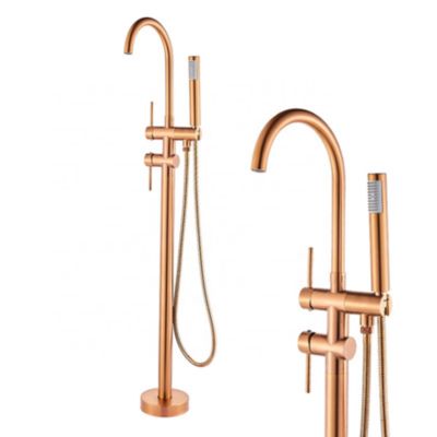 Robinet mitigeur de baignoire au sol or rose, Boléro