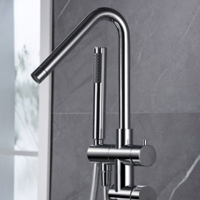 Robinet Mitigeur de Baignoire sur Pied Chrome IMEX CORCEGA BBECO1