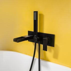 Robinet mitigeur de bain à encastré Noir - Alnair