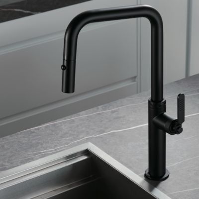 Robinet Mitigeur de Cuisine avec Douchette Noir Mat IMEX NIZA GCE027/NG