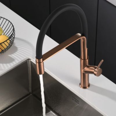 Robinet Mitigeur de Cuisine avec Douchette Or Rose IMEX SENA GCE022/ORC