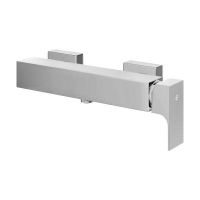 Robinet mitigeur de douche mural Laiton Chrome, mélangeur céramique - 29x4,3x7,7cm (LxHxP) - LAVOA