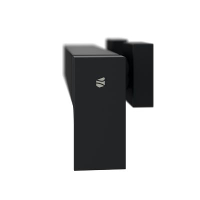 Robinet mitigeur de douche mural Laiton Noir mat, mélangeur céramique - 29x4,3x7,7cm (LxHxP) - LAVOA