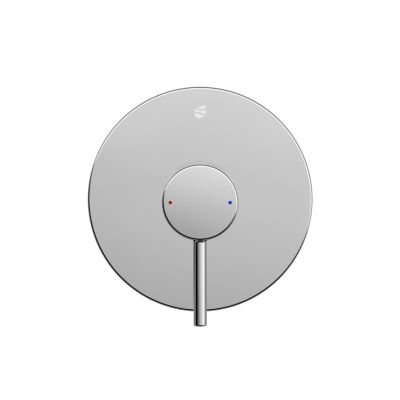 Robinet mitigeur de douche rond mural encastré Laiton Chrome, mélangeur céramique 14,3cm - VIREO