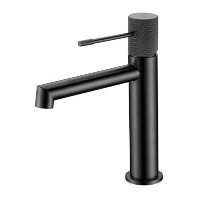 Robinet Mitigeur de Lavabo anti-calcaire Bas Black Gun Métal IMEX LINE BDD038-1BGM