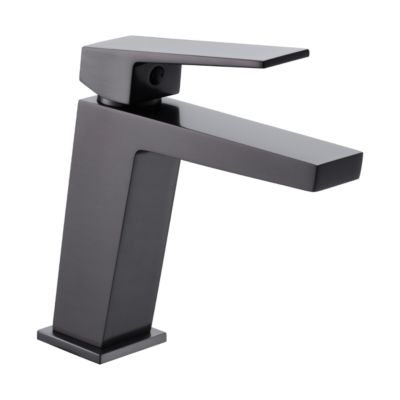 Robinet Mitigeur de Lavabo anti-calcaire Bec Bas Black Gun Métal IMEX ART BDAR025-1BGM