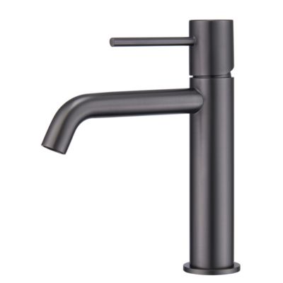 Robinet Mitigeur de Lavabo anti-calcaire Bec Bas Black Gun Métal IMEX MONZA BDM039-1BGM