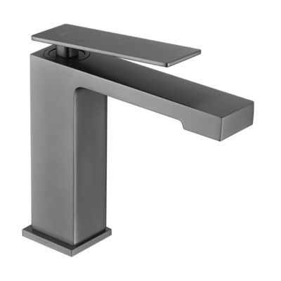 Robinet Mitigeur de Lavabo anti-calcaire Bec Bas Black Gun Métal IMEX PISA BDP048-1BGM