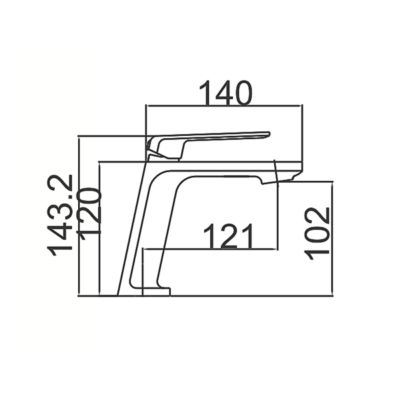 Robinet Mitigeur de Lavabo anti-calcaire Bec Bas Blanc Mat IMEX FIYI BDF016-1BL