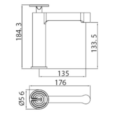 Robinet Mitigeur de Lavabo anti-calcaire Bec Bas Chrome IMEX OLIMPO BDC033-1