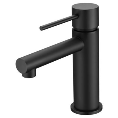 Robinet Mitigeur de Lavabo anti-calcaire Bec Bas Noir Mat IMEX MILOS STICK BDYS045-1NG