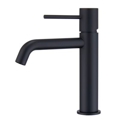 Robinet Mitigeur de Lavabo anti-calcaire Bec Bas Noir Mat IMEX MONZA BDM039-1NG