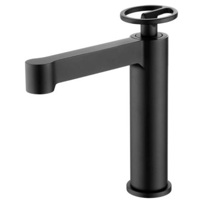 Robinet Mitigeur de Lavabo anti-calcaire Bec Bas Noir Mat IMEX OLIMPO BDC033-1NG