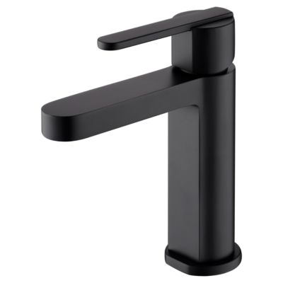 Robinet Mitigeur de Lavabo anti-calcaire Bec Bas Noir Mat IMEX ROMA BDR001-1NG