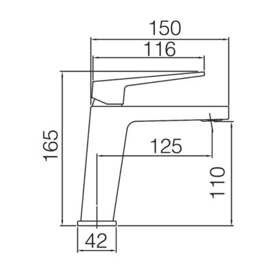 Robinet Mitigeur de Lavabo anti-calcaire Bec Bas Or Brossé IMEX ART BDAR025-1OC