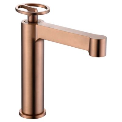 Robinet Mitigeur de Lavabo anti-calcaire Bec Bas Or Rose Cuivré IMEX OLIMPO BDC033-1ORC