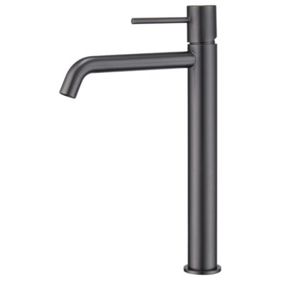 Robinet Mitigeur de Lavabo anti-calcaire Bec Haut Black Gun Métal IMEX MONZA BDM039-3BGM