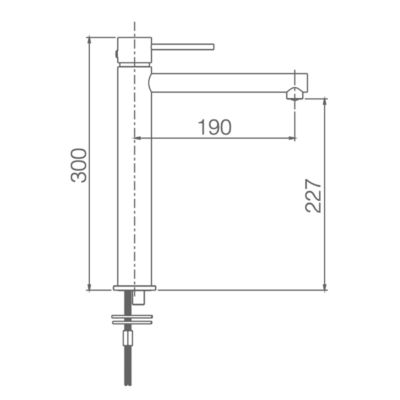 Robinet Mitigeur de Lavabo anti-calcaire Bec Haut Blanc Mat IMEX MILOS STICK BDYS045-3BL