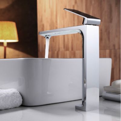 Robinet Mitigeur de Lavabo anti-calcaire Bec Haut Chrome IMEX FIYI BDF016-3