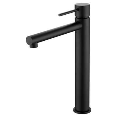 Robinet Mitigeur de Lavabo anti-calcaire Bec Haut Noir Mat IMEX MILOS STICK BDYS045-3NG