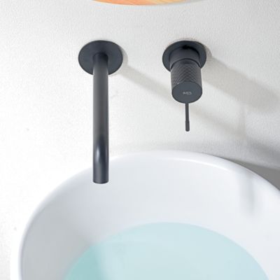 Robinet Mitigeur de Lavabo anti-calcaire Encastré Black Gun Métal IMEX GENOVA GLG053/BGM